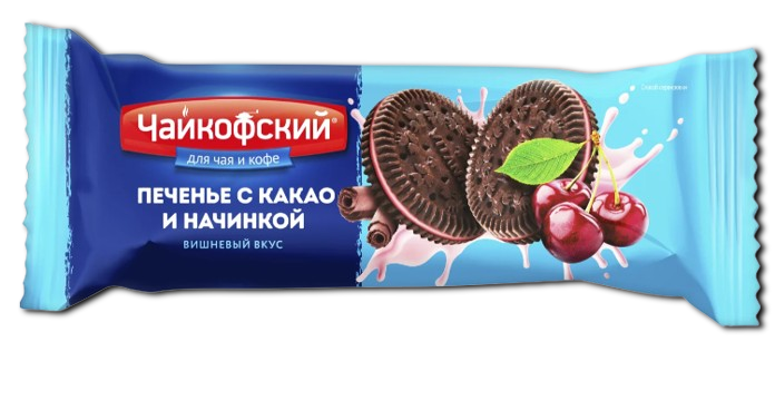 Chaikofsky cocoa biscuits with cherry flavor