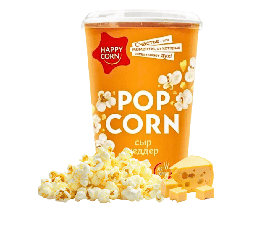 Happy Corn Glass / Cheddar cheese